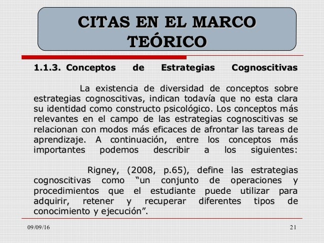 Tipos De Citas En El Marco Teorico - Marcus Reid