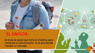 Se trata de aquel que toma la iniciativa para
comenzar la comunicación. Es el que decide
mandar un mensaje.
EL EMISOR:
8
 