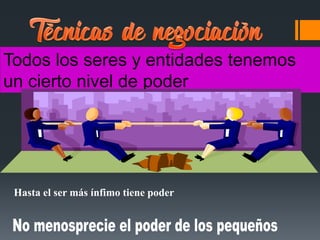 Todos los seres y entidades tenemos
un cierto nivel de poder
Hasta el ser más ínfimo tiene poder
 