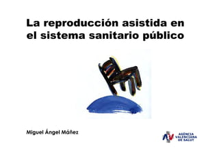 La reproducción asistida en
el sistema sanitario público




Miguel Ángel Máñez
                               1
 