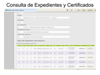 Consulta de Expedientes y Certificados
 
