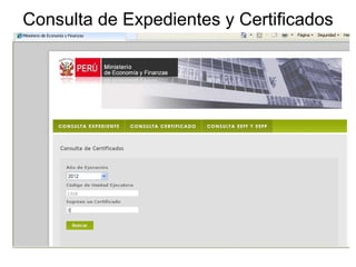 Consulta de Expedientes y Certificados
 