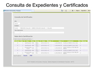 Consulta de Expedientes y Certificados
 