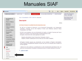 Manuales SIAF
 