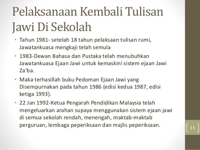 Sesi Pertama: Pengenalan Tulisan Jawi di Malaysia