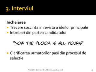 Next HR - Interviul