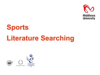Sports   Literature Searching 
