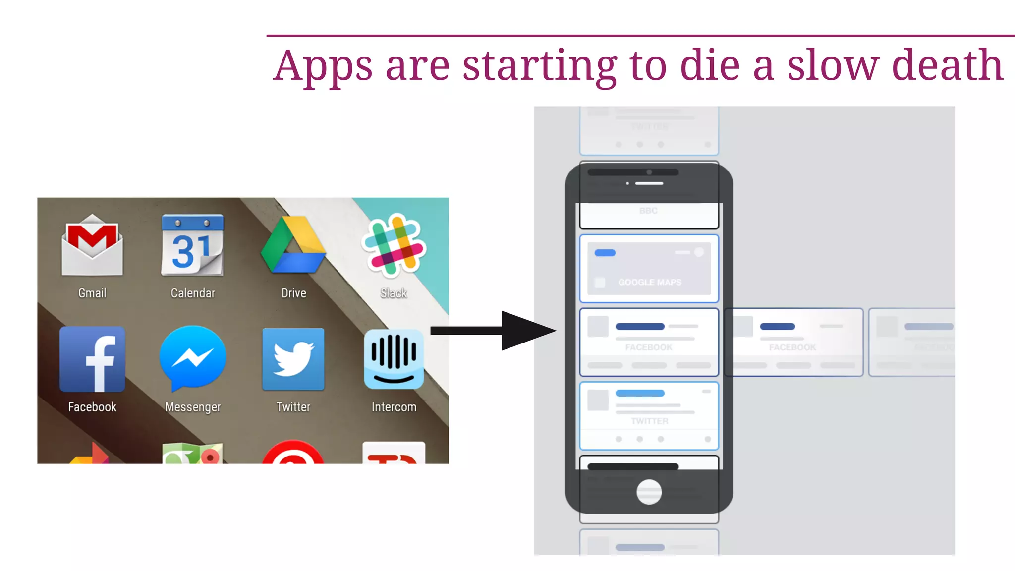 Apps are starting to die a slow death
 