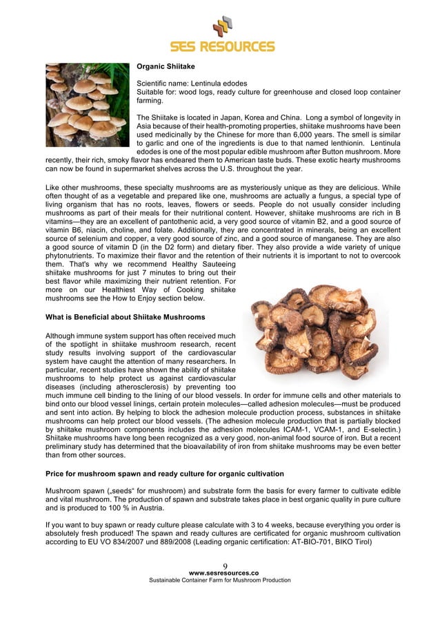 SES Organic Mushroom Cultivation PDF