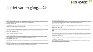 Jo det var en gång…. 
 