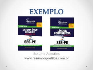EXEMPLO 
Resumo Apostilas 
www.resumoapostilas.com.br 
 