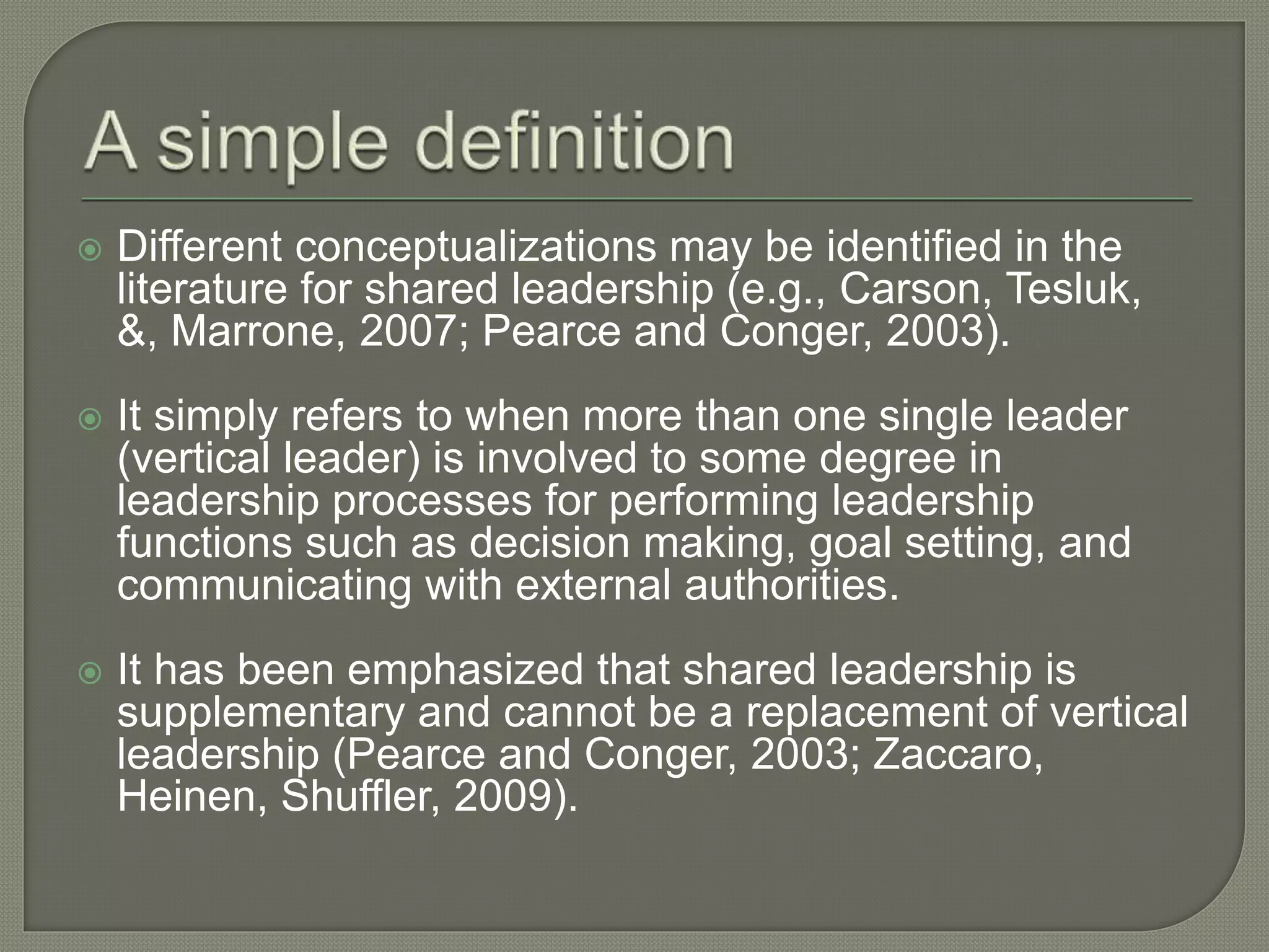 Shared leadership in teams and organizations | PPTX