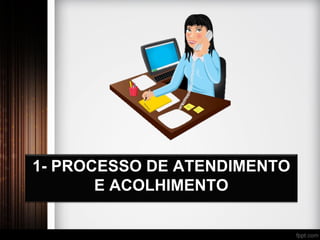 1- PROCESSO DE ATENDIMENTO
E ACOLHIMENTO
 