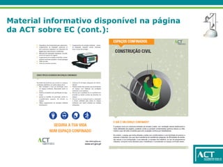 Material informativo disponível na página
da ACT sobre EC (cont.):
 