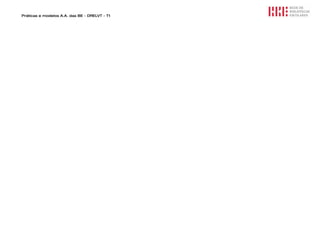 Práticas e modelos A.A. das BE - DRELVT - T1
 
