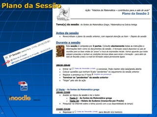 1313
Plano da SessãoPlano da Sessão
 