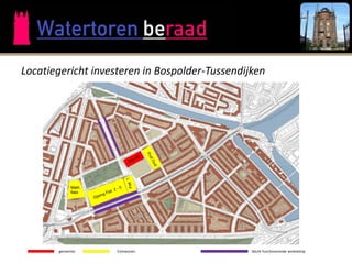 Locatiegericht investeren in Bospolder-Tussendijken




            Math.
            flats




       gemeente     Comwonen                    Slecht functionerende winkelstrip
 