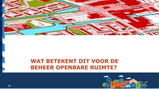 36
WAT BETEKENT DIT VOOR DE
BEHEER OPENBARE RUIMTE?
 