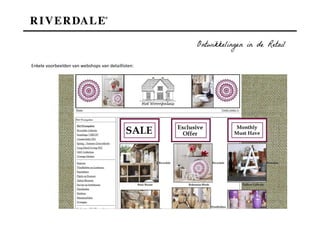 Ontwikkelingen in de Retail

Enkele voorbeelden van webshops van detaillisten:
 