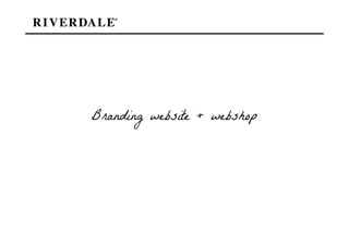 Branding website + webshop
 