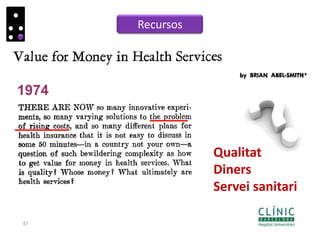 47
Recursos
1974
Qualitat
Diners
Servei sanitari
 