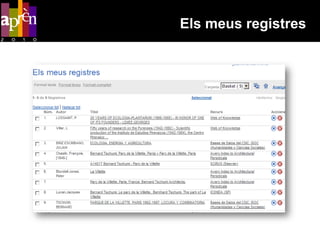 Els meus registres
 