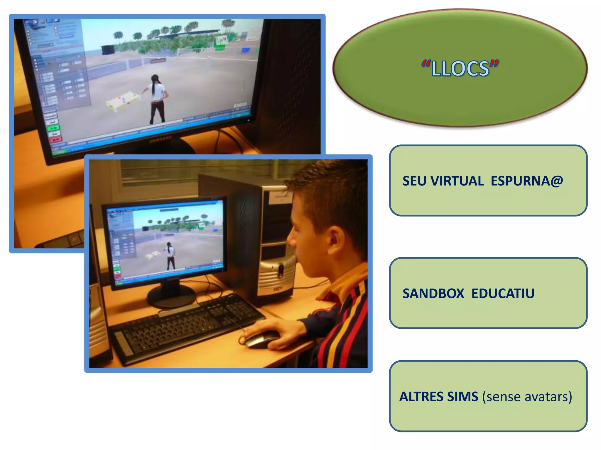 SEU VIRTUAL ESPURNA@
SANDBOX EDUCATIU
ALTRES SIMS (sense avatars)
 