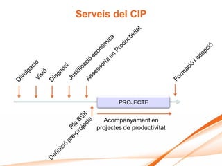 Serveis del CIP




            PROJECTE


      Acompanyament en
    projectes de productivitat
 