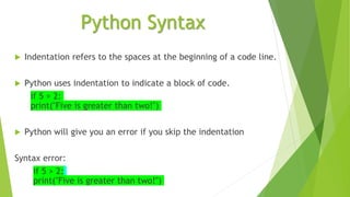 Python Introduction | PPT
