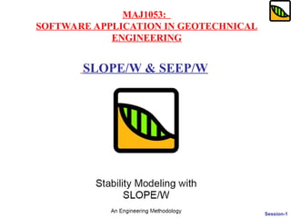 Session-1.SOFTWARE APPLICATION IN GEOTECHNICAL ENGINEERINGppt | PPT