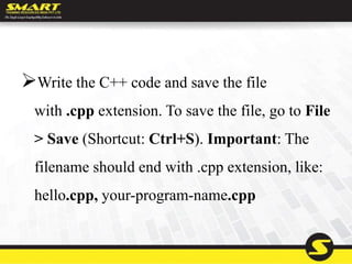 Session 1 - c++ intro | PPTX