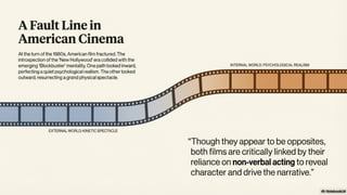 How "Raiders of the Lost Ark" and "Ordinary People" Employ Non-Verbal Acting