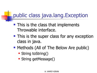 exception handling in java | PPT