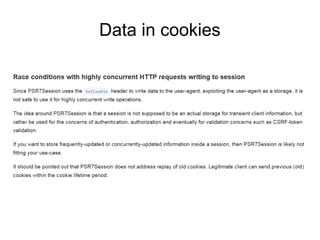 Data in cookies
 