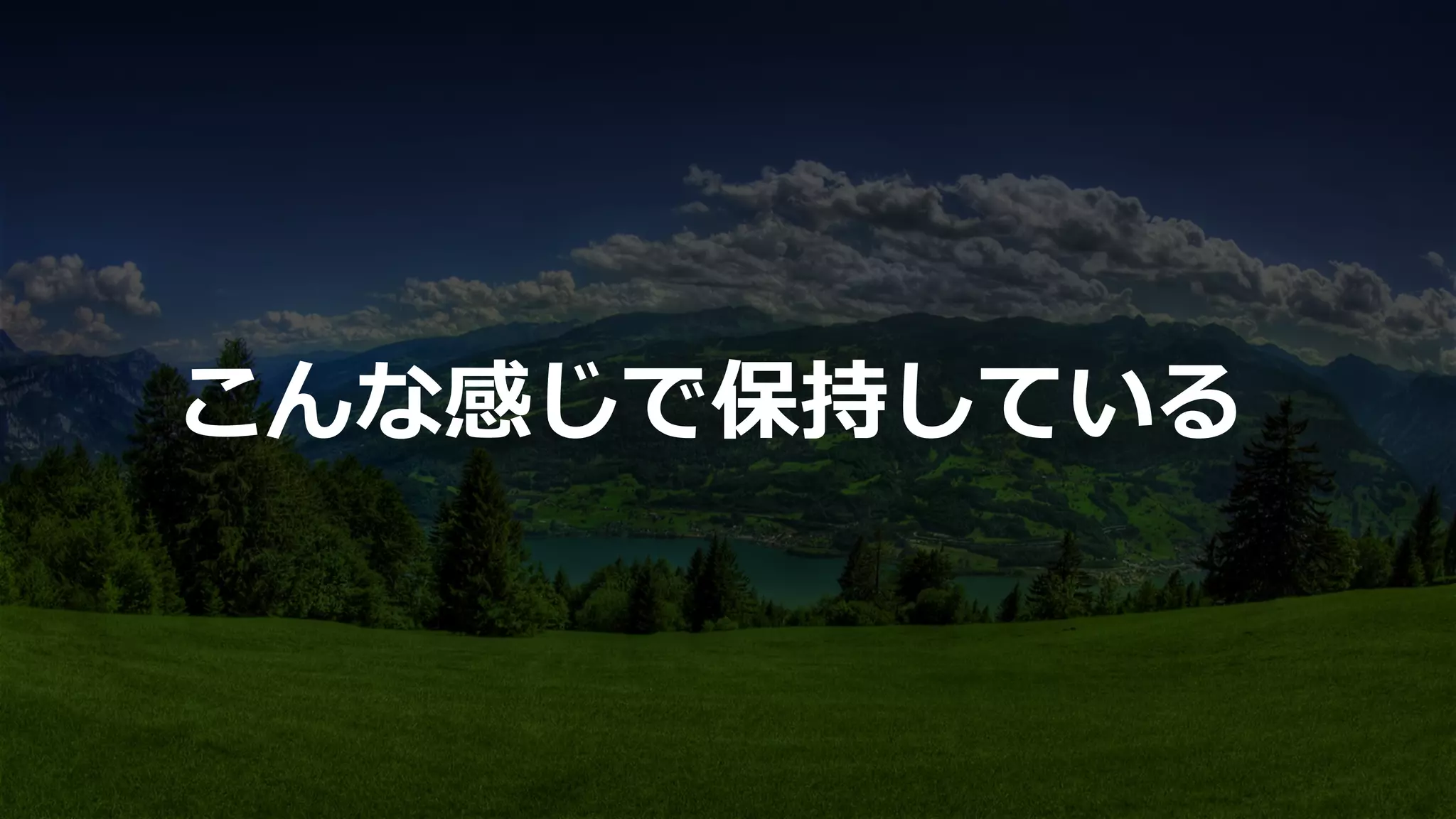 こんな感じで保持している
 