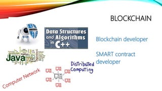 BLOCKCHAIN
Blockchain developer
SMART contract
developer
 