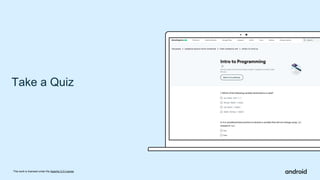 This work is licensed under the Apache 2.0 License
Take a Quiz
 