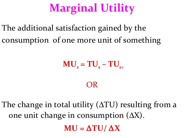 marginal utility