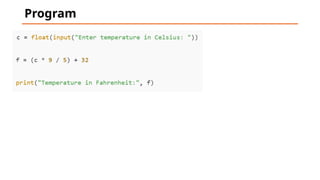 python loops and conditional statements with examples | PPTX