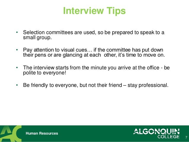 successful interview tips