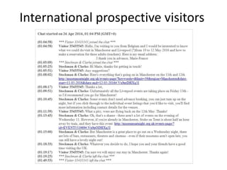 International prospective visitors
 