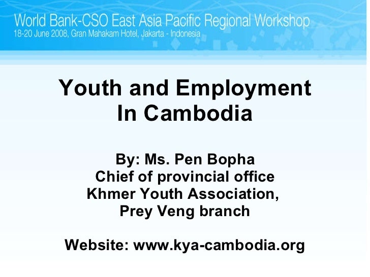 Session 4 Youth Unemployment Cambodia Presentation