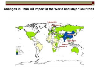 Changes in Palm Oil Import in the World and Major Countries
 