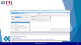 SDMX Global Conference
ILO Department of Statistics 18
 