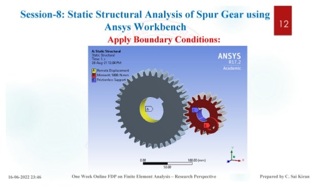 Session-8 Static Structural Analysis of Spur gear using ANSYS Workbench.pdf