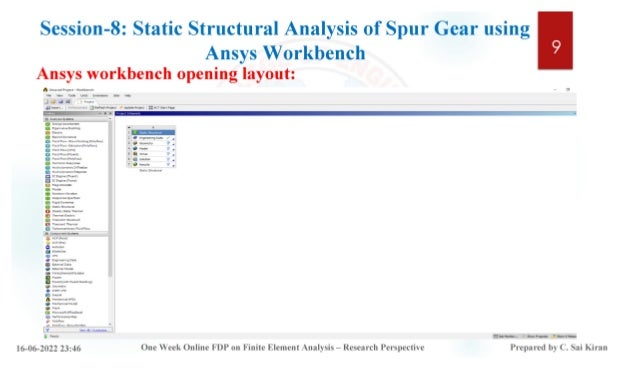Session-8 Static Structural Analysis of Spur gear using ANSYS Workbench.pdf
