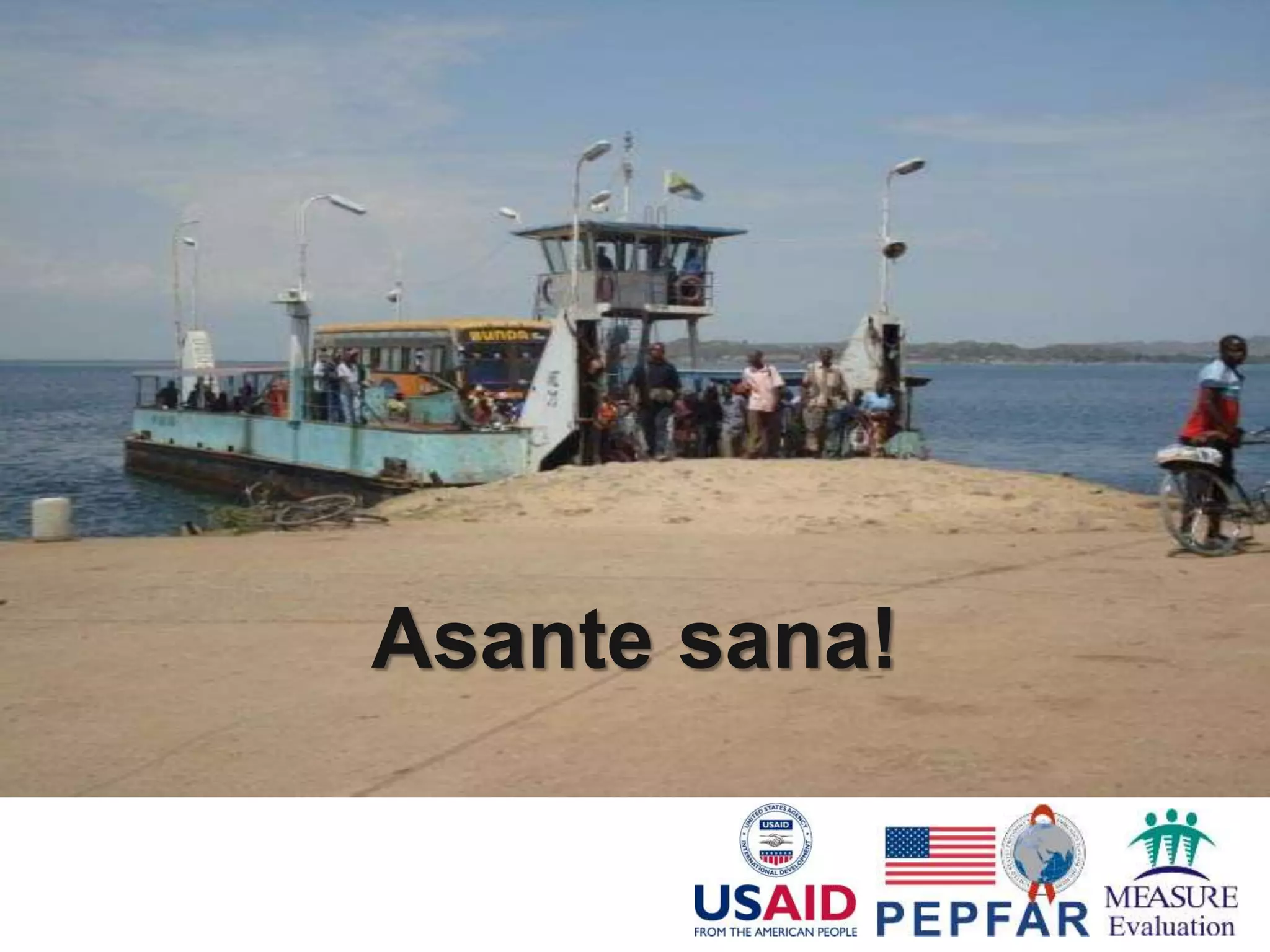 Concluding Thoughts
 Adapt for local use
 Adaptions should be
careful documented
 RDQA should be
institutionalized within the
local organization
 Use “actionable findings”
 