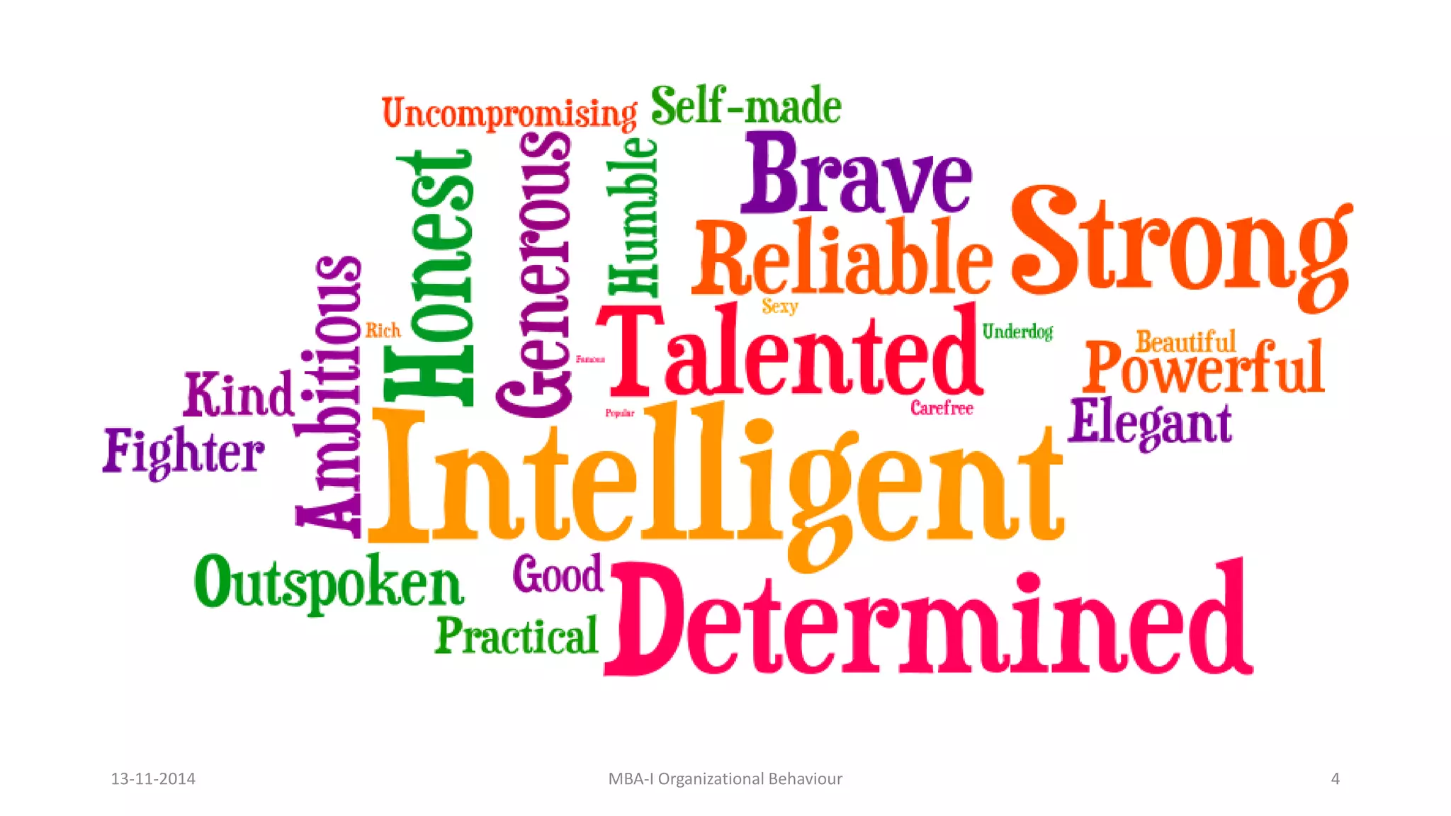 13-11-2014 MBA-I Organizational Behaviour 4
 