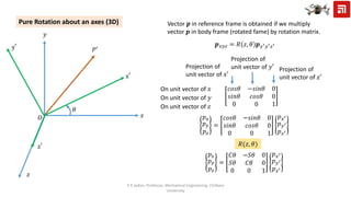 Xyz Rotation Reference Mechanics of Quadcopter | PPTX
