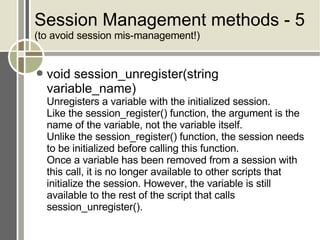 Session Variables Session Management & Cookies In Php | ODP